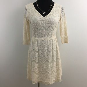 Cream Lace Dress